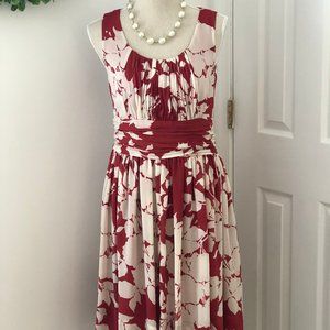 Talbot's Red & Off-white Dress